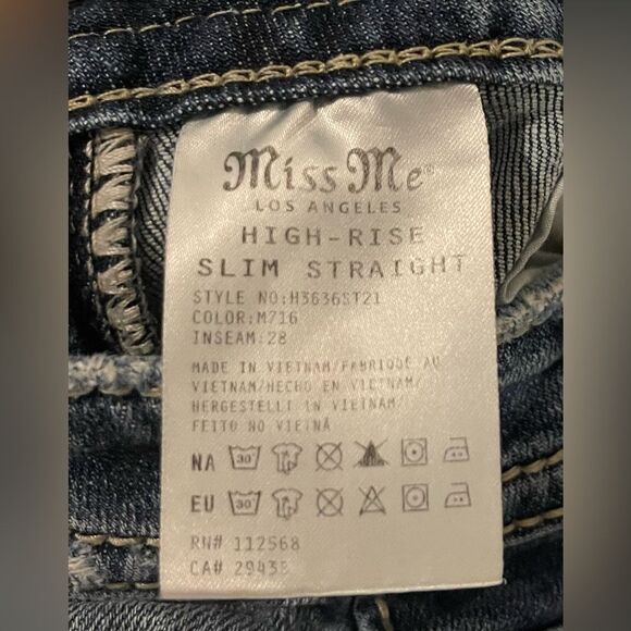 Miss Me Dark Blue Distressed Jeans - Picture 5 of 11